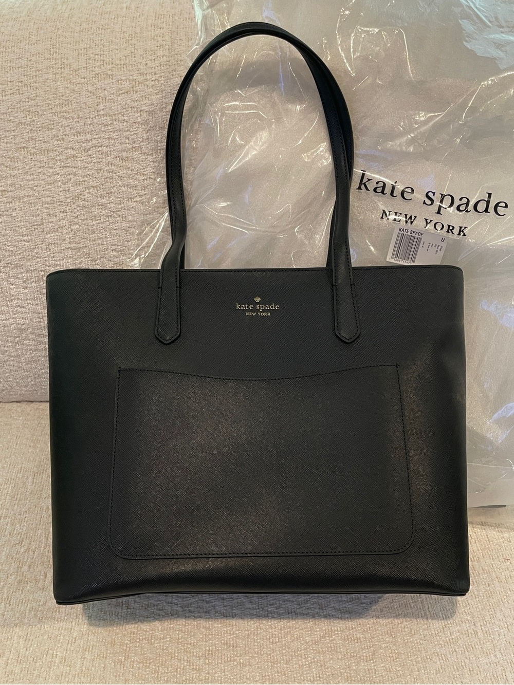 Kate Spade Large Leather Tote Bag - Black